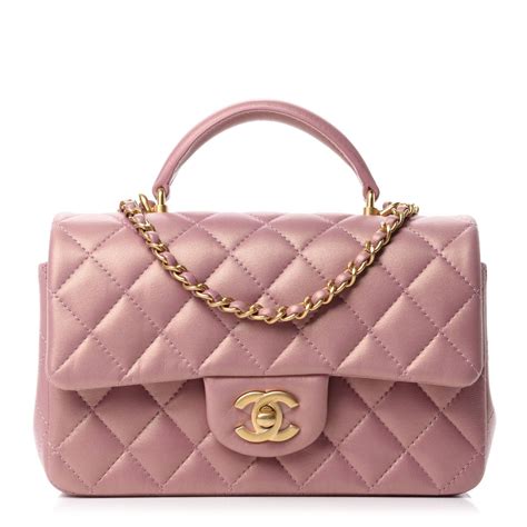 chanel top handle flap bag rose|chanel rectangular mini top handle.